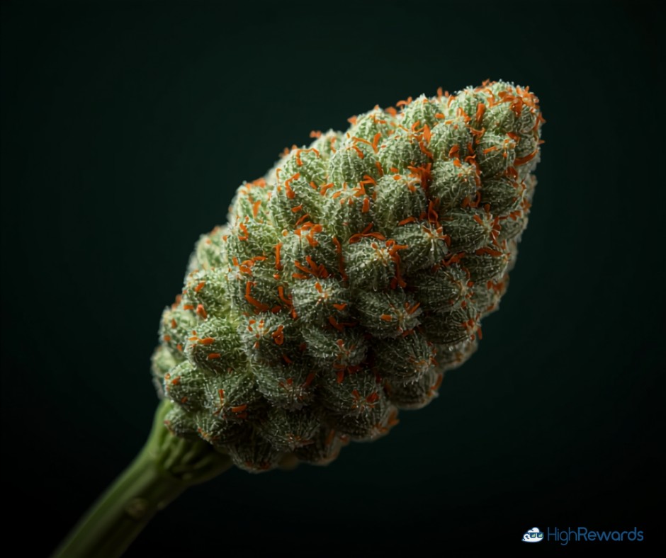 Alf cannabis strain frosty conical bud