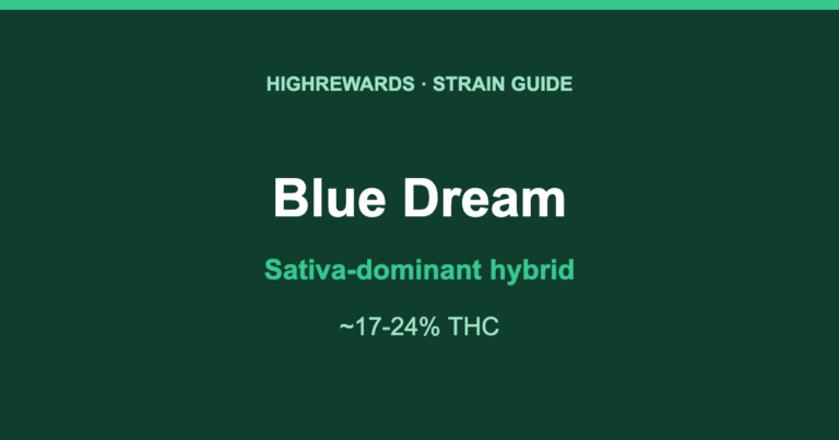 Blue Dream Sativa-dominant hybrid cannabis strain guide, HighRewards