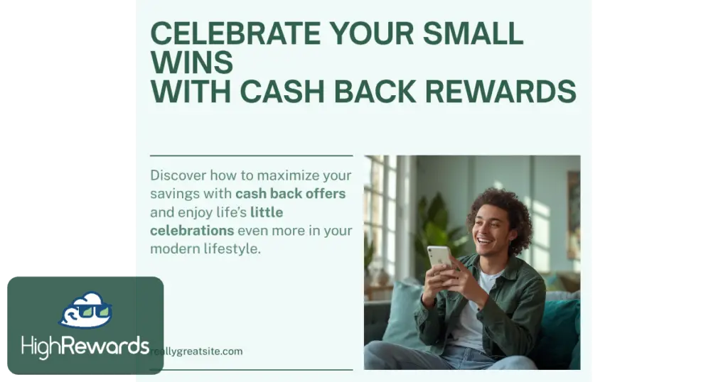 Person smiling at their phone celebrating cash back rewards
