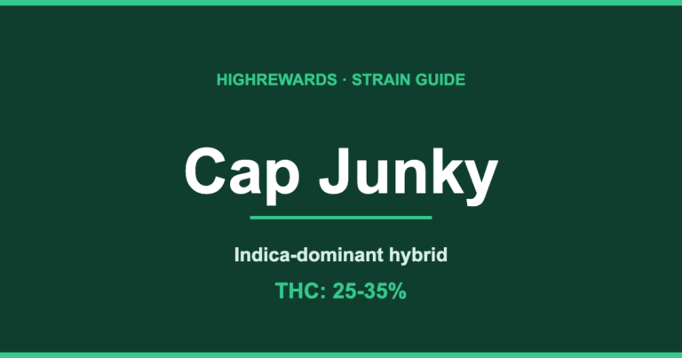 Cap Junky cannabis strain guide cover from HighRewards