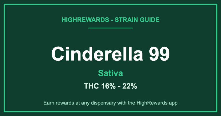 Cinderella 99 strain branded cover, HighRewards strain guide
