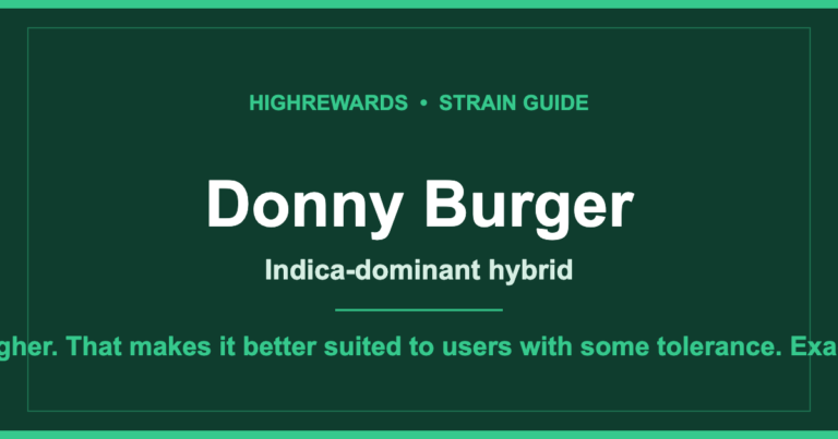 Donny Burger cannabis strain guide cover