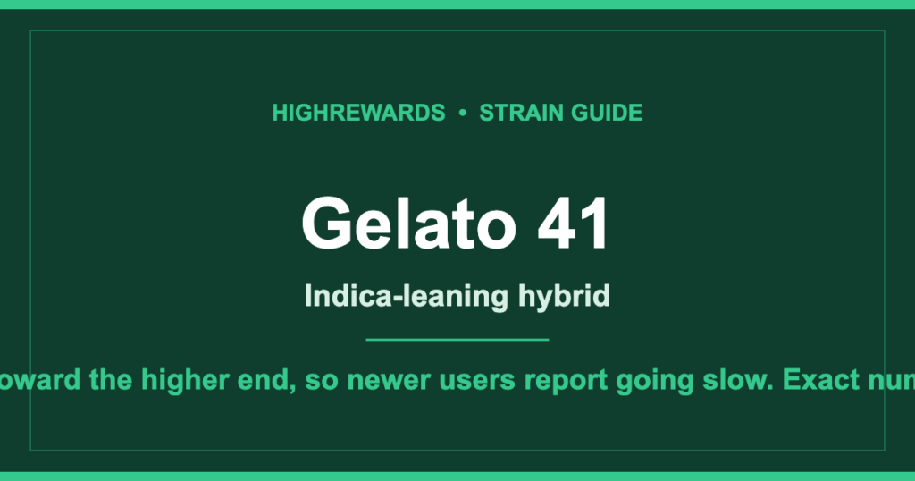 Gelato 41 cannabis strain guide cover