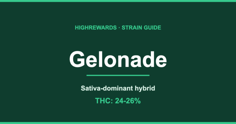 Gelonade cannabis strain guide cover from HighRewards