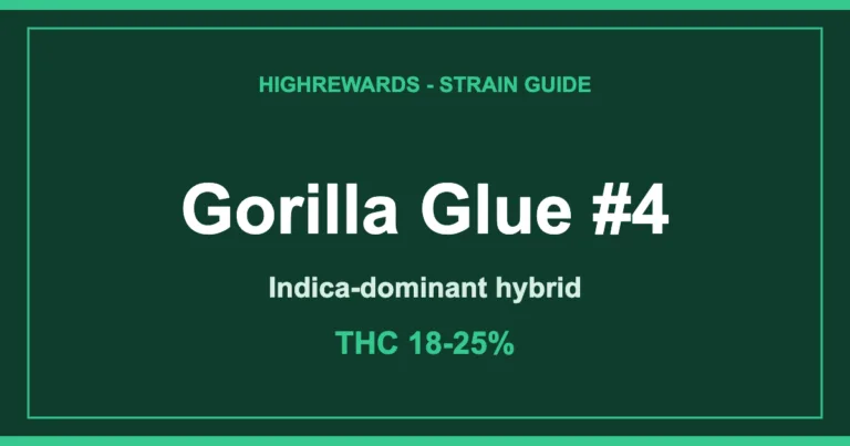 Gorilla Glue #4 cannabis strain guide cover by HighRewards
