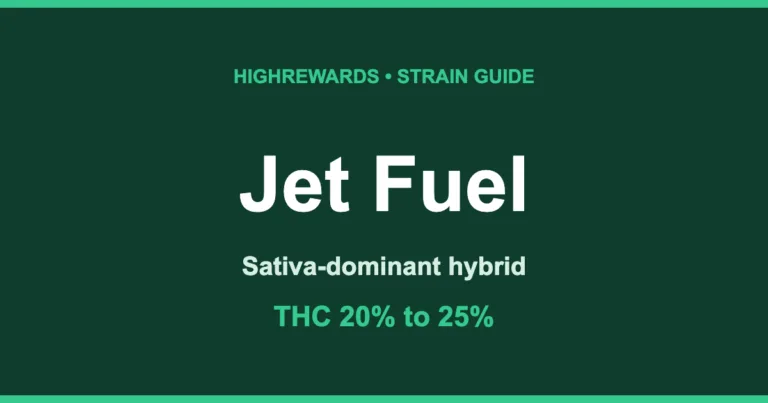 Jet Fuel cannabis strain cover, Sativa-dominant hybrid