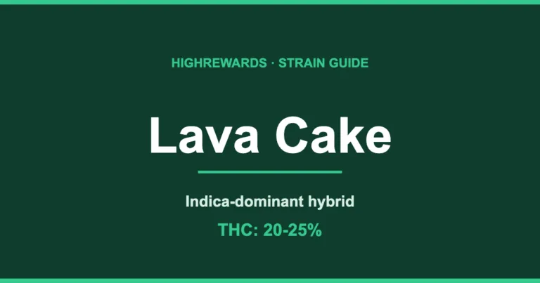 Lava Cake cannabis strain guide cover from HighRewards