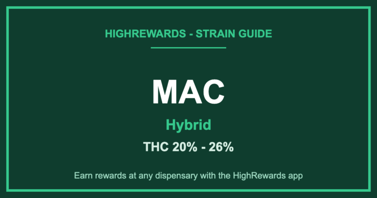 MAC (Miracle Alien Cookies) strain branded cover, HighRewards strain guide