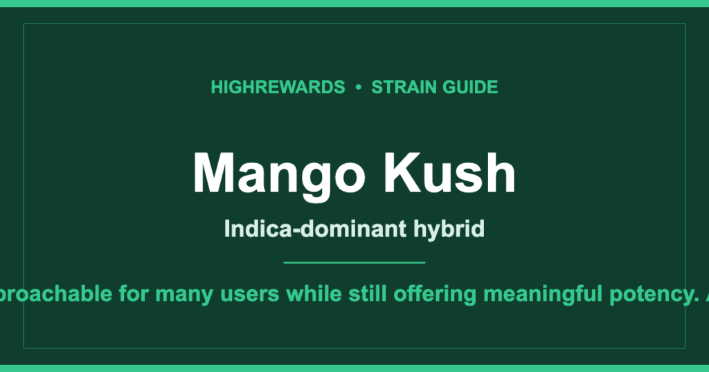 Mango Kush cannabis strain guide cover