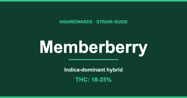 Memberberry cannabis strain guide cover from HighRewards