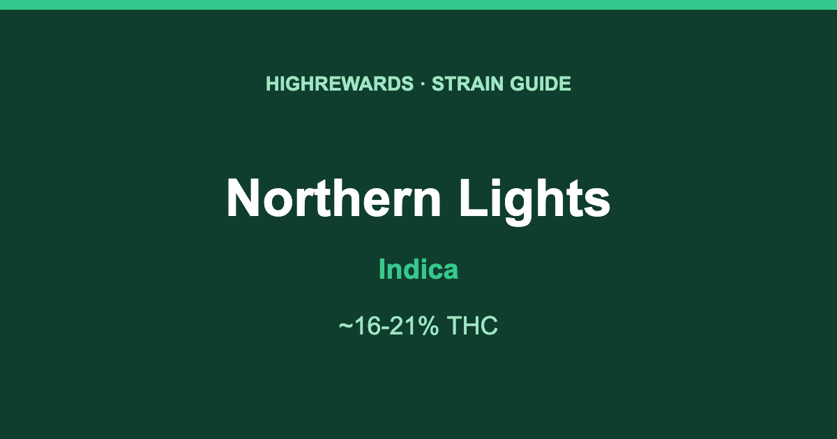 Northern Lights Indica cannabis strain guide, HighRewards