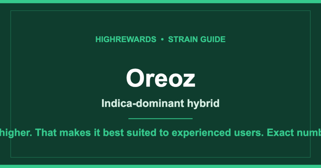 Oreoz cannabis strain guide cover