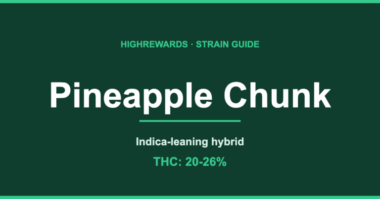 Pineapple Chunk cannabis strain guide cover from HighRewards