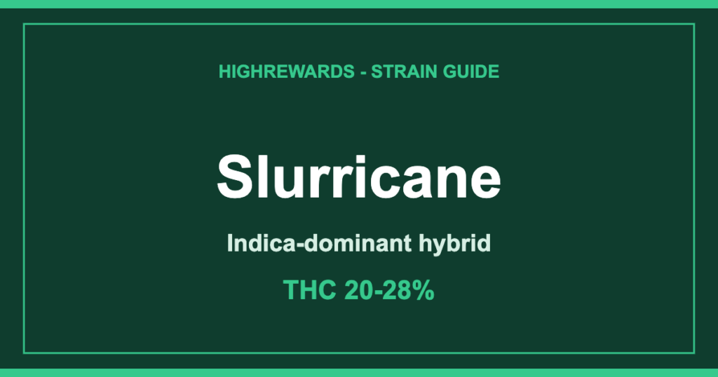 Slurricane cannabis strain guide cover by HighRewards