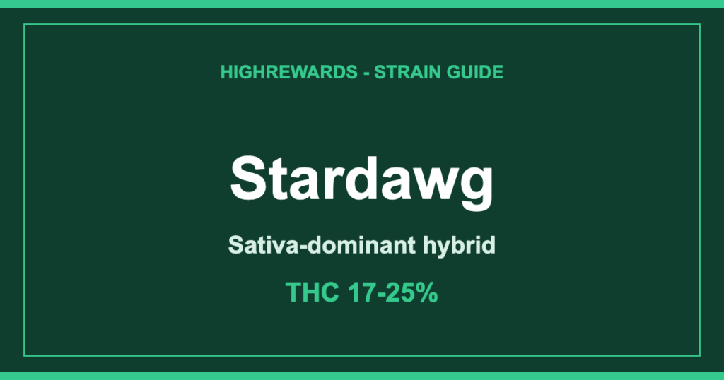 Stardawg cannabis strain guide cover by HighRewards