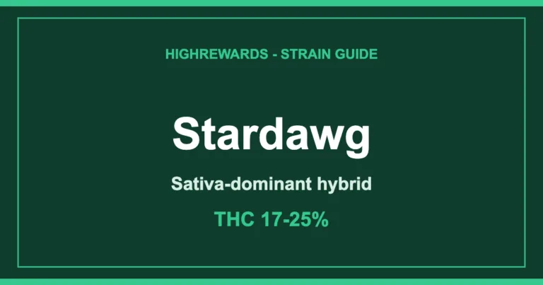 Stardawg cannabis strain guide cover by HighRewards