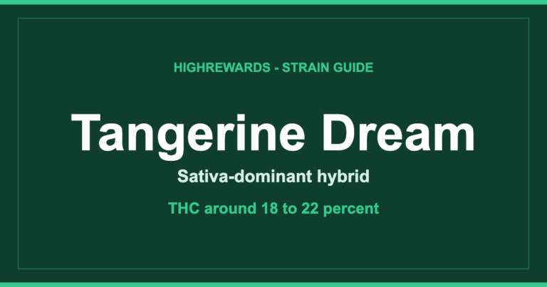 Tangerine Dream strain branded cover, Sativa-dominant hybrid
