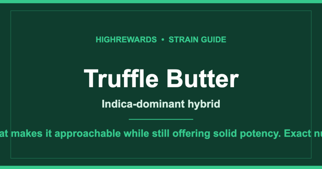Truffle Butter cannabis strain guide cover