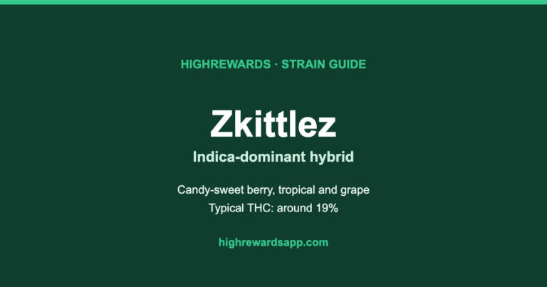 Zkittlez cannabis strain guide cover from HighRewards