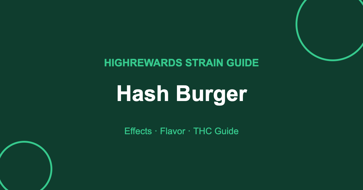 Hash Burger strain cover